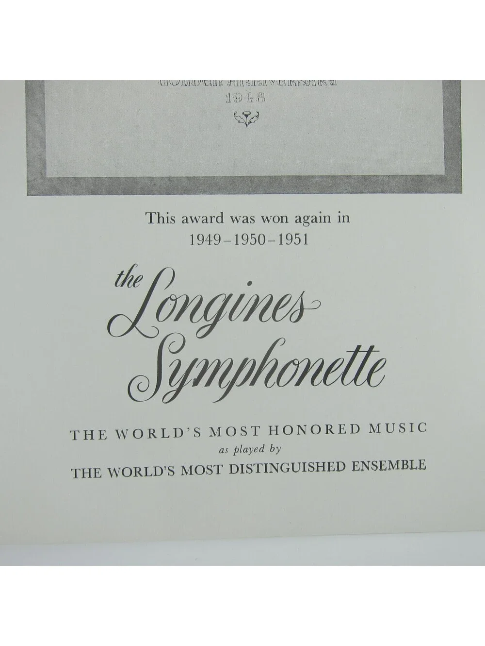 The Longines Symphonette Music Program Mishel Piastro Tour Booklet Vintage 1950s